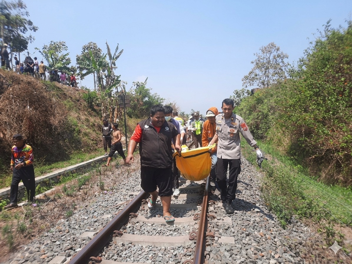 Pejalan Kaki Tertemper Kereta Api di Sukawening Garut, Diki Bustaman Meninggal Dunia di Lokasi